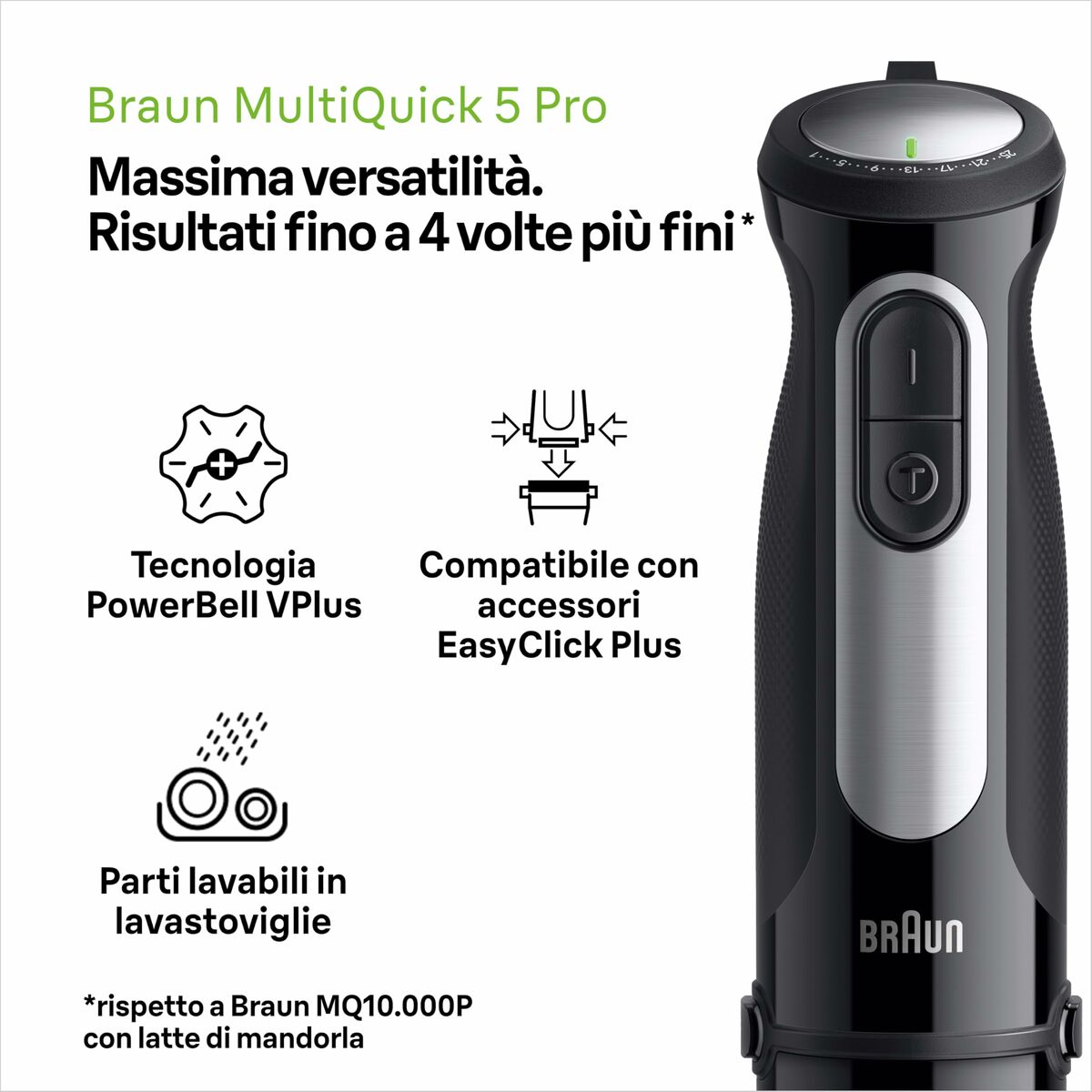Mini Batidora Espumadora Braun MQ55236MBK