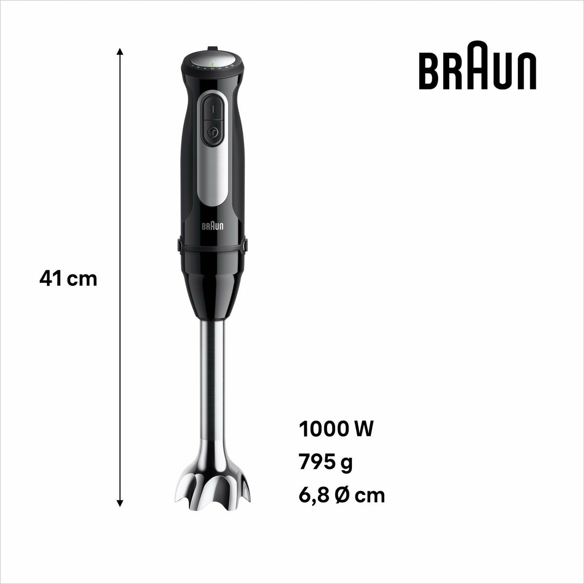 Mini Batidora Espumadora Braun MQ55236MBK