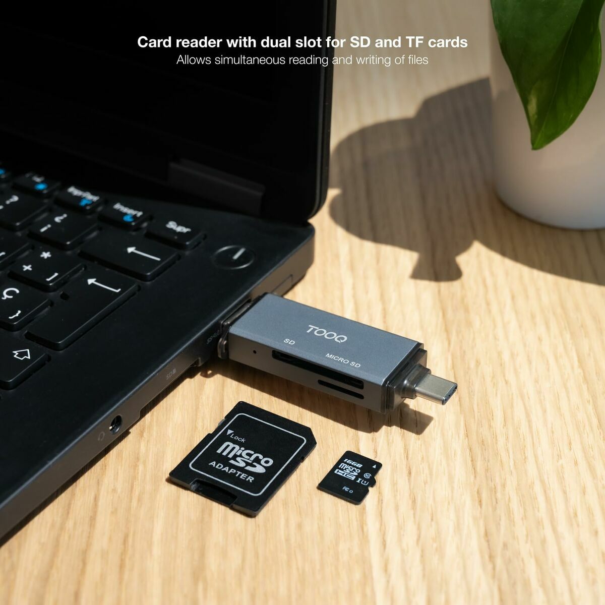 Lector de Tarjetas TooQ TQR-3001G Negro Gris