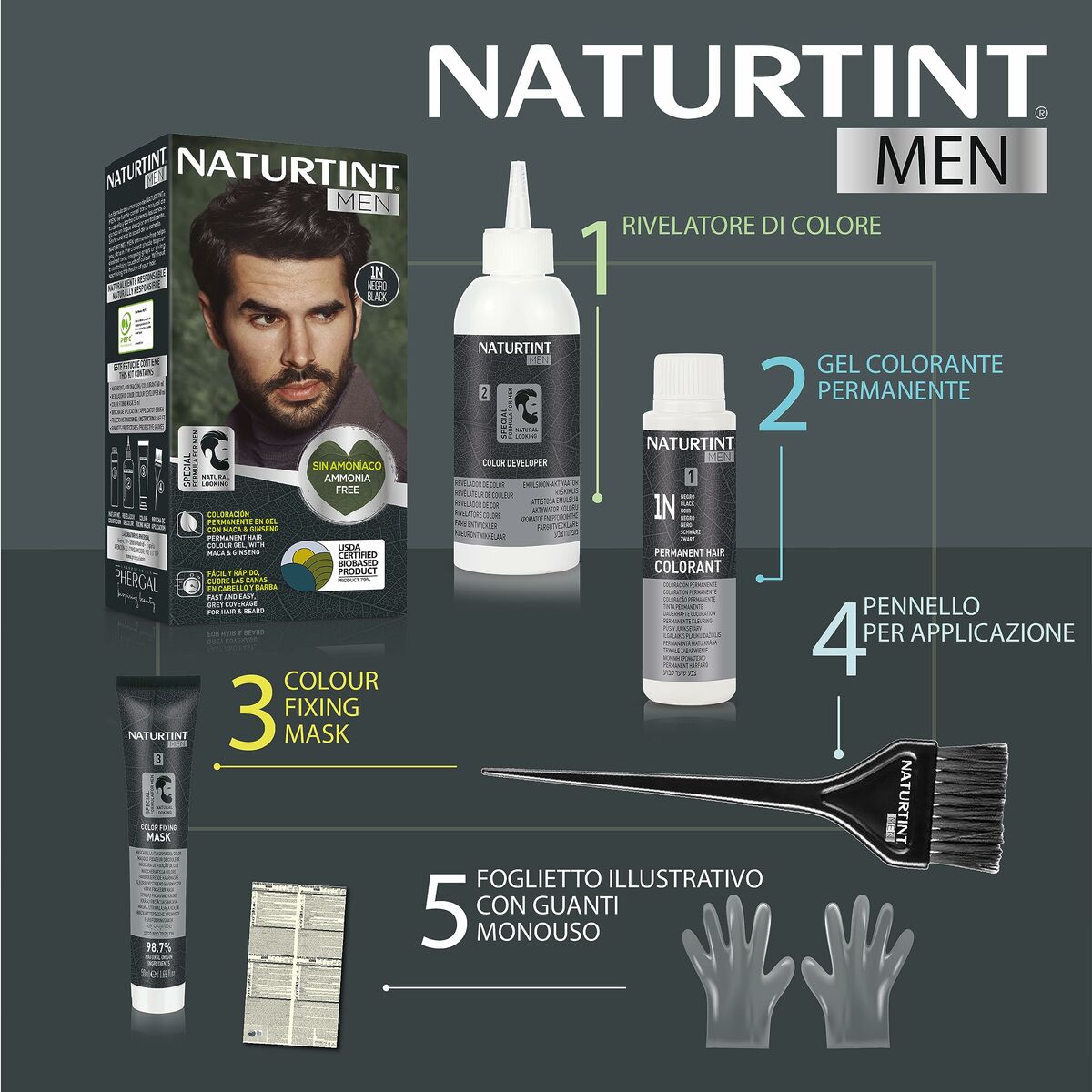 Tinte Permanente Naturtint NATURTINT MEN 3 - Castaño Oscuro