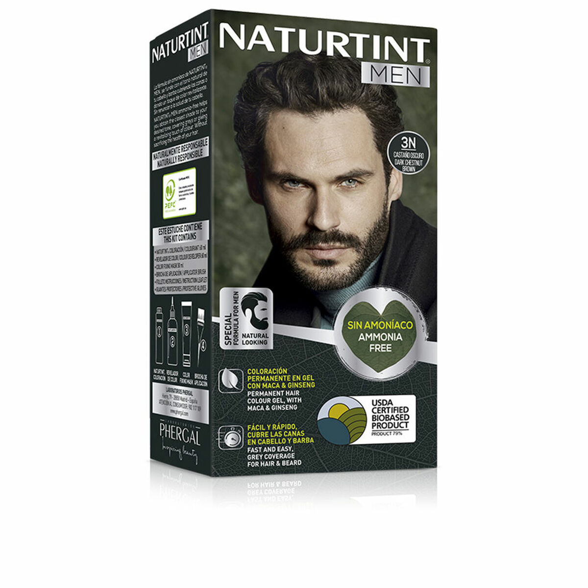 Tinte Permanente Naturtint NATURTINT MEN 3 - Castaño Oscuro