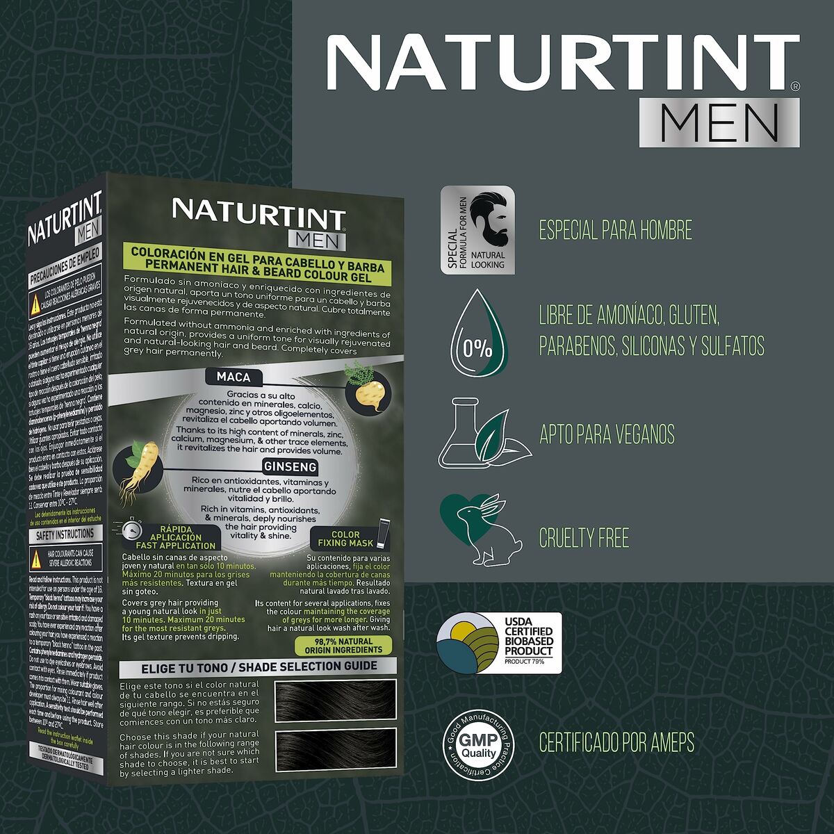 Tinte Permanente Naturtint NATURTINT MEN Nº 4n-Castano Natural