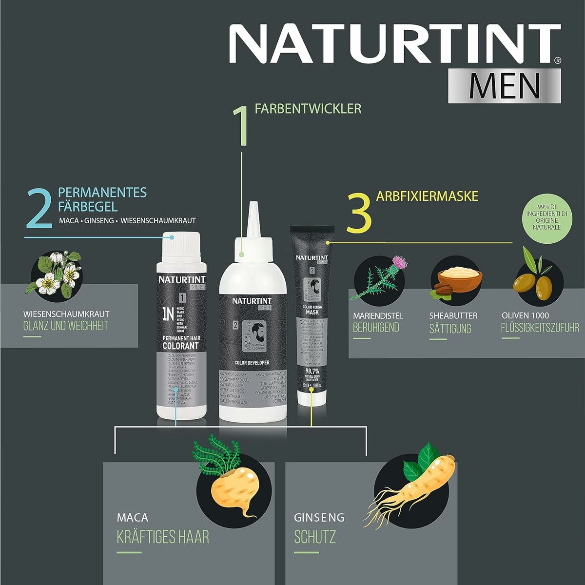 Tinte Permanente Naturtint NATURTINT MEN Nº 7n-Rubio Avellana