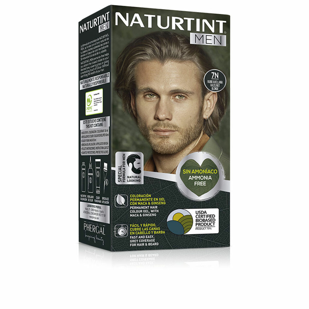 Tinte Permanente Naturtint NATURTINT MEN Nº 7n-Rubio Avellana