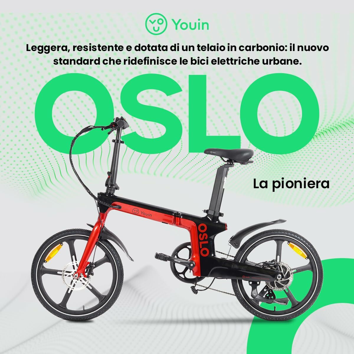 Bicicleta Eléctrica Youin BK1900 OSLO Rojo