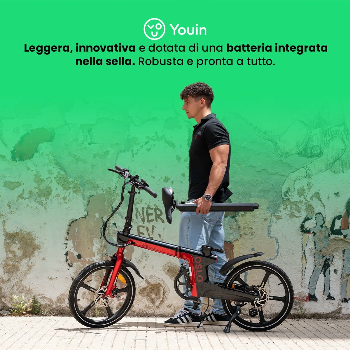 Bicicleta Eléctrica Youin BK1900 OSLO Rojo