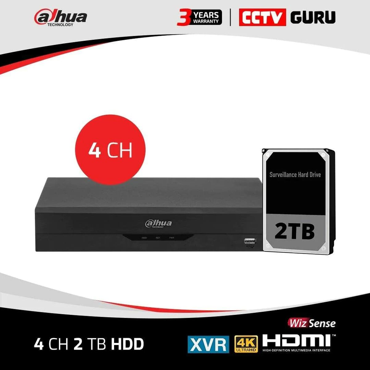 Sintonizador TDT DAHUA TECHNOLOGY XVR5104HS-4KL-I3