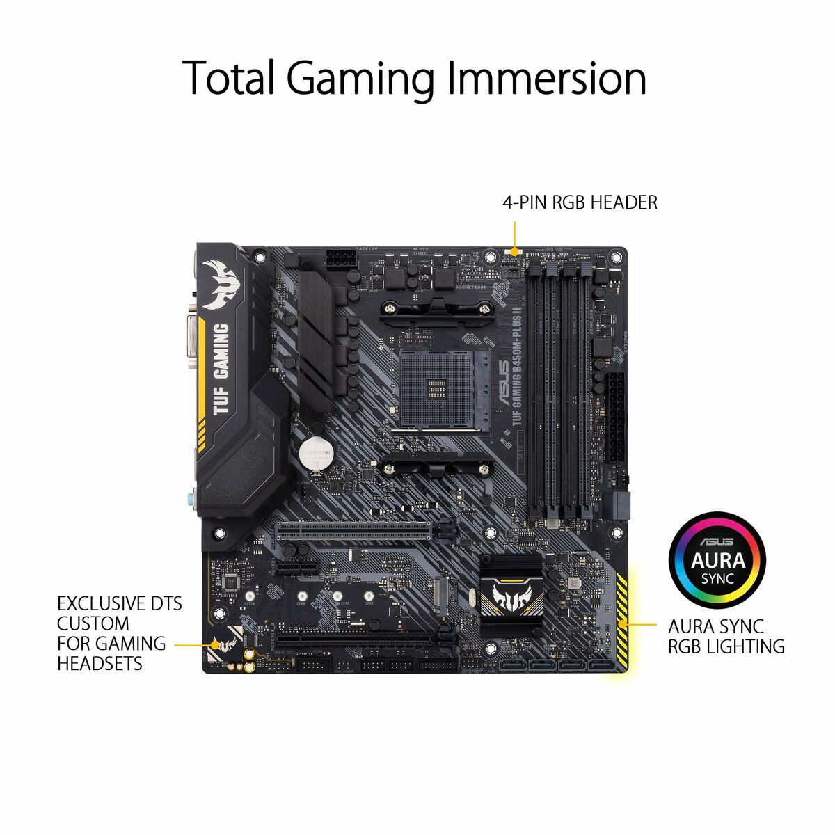 Placa Base Asus TUF Gaming B450M-Plus II AMD B450 AMD AMD AM4