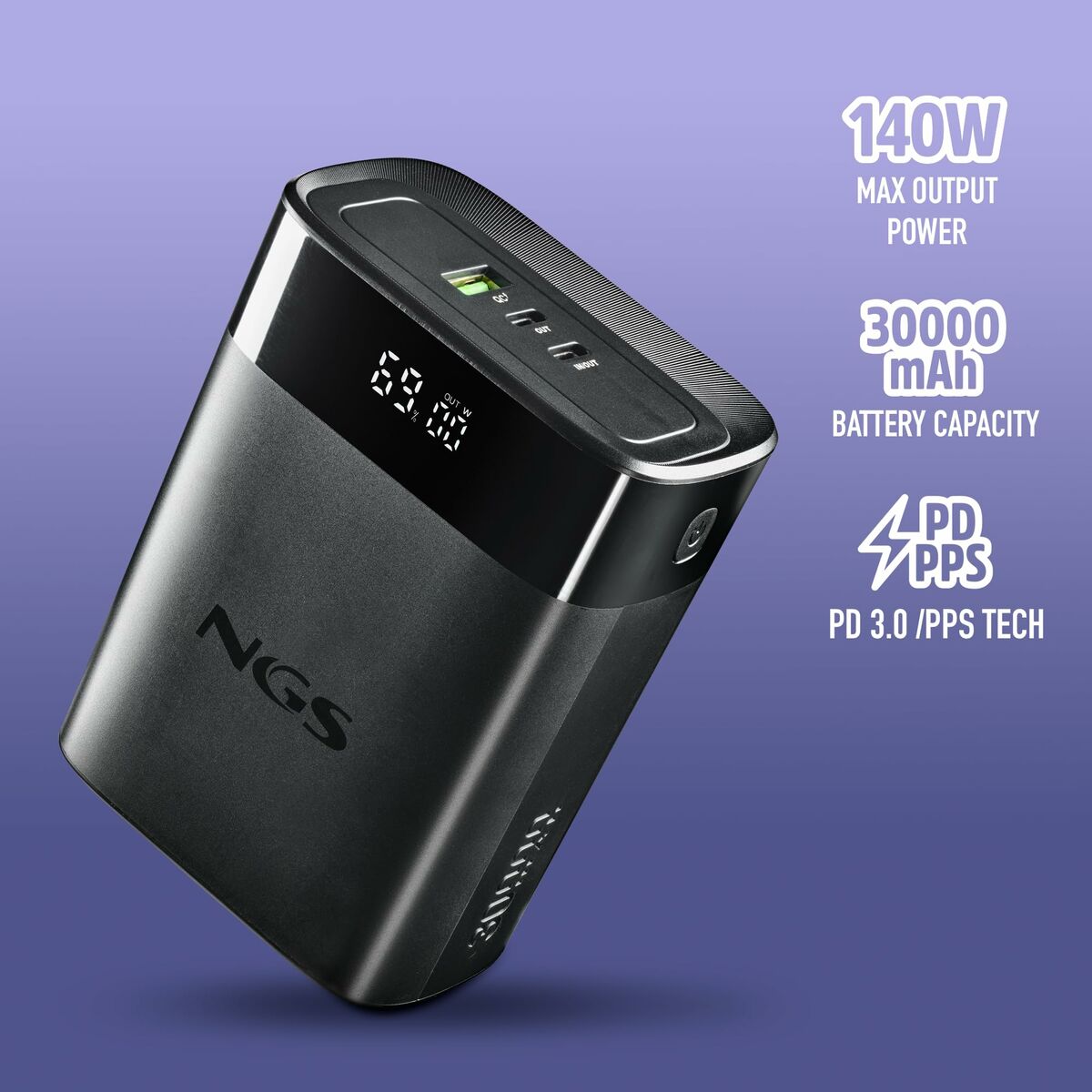 Powerbank NGS TWIX30 Negro 30000 mAh