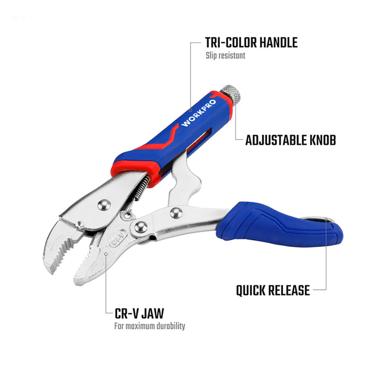 Alicates de presión Workpro pro cr-m 250 mm 10"