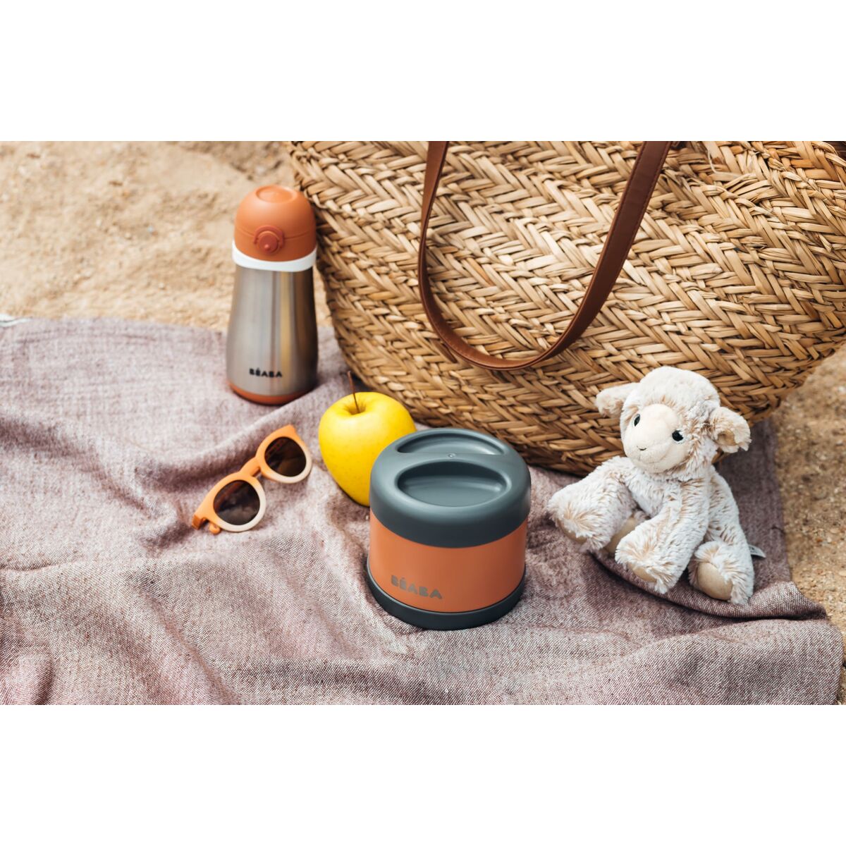 Termo para Bebé Béaba Naranja Acero Inoxidable 500 ml