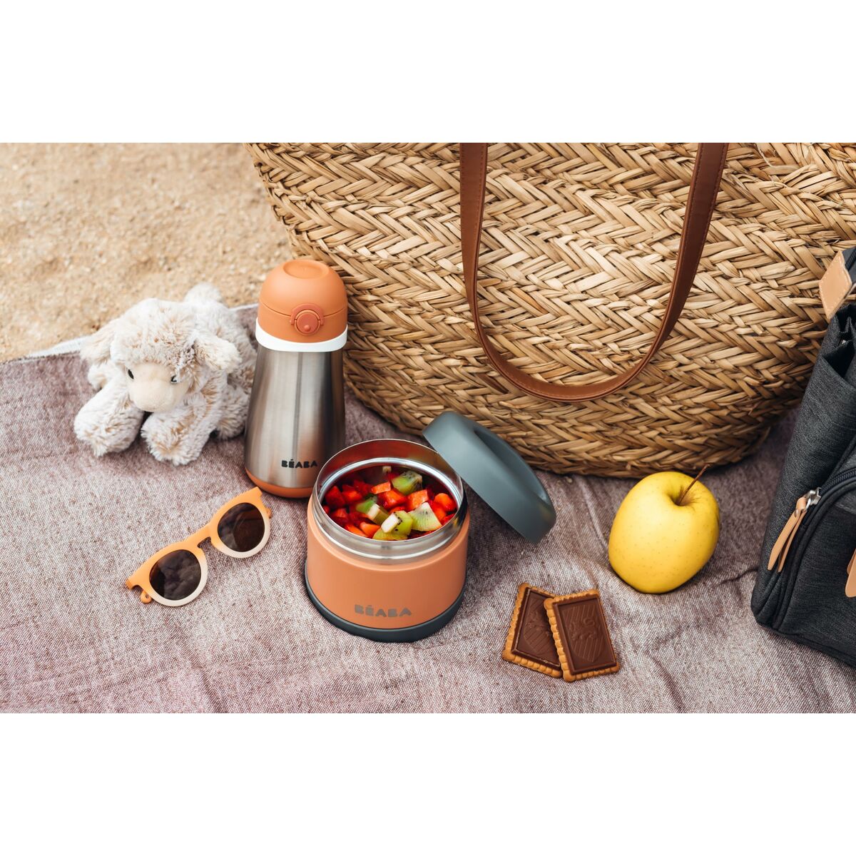 Termo para Bebé Béaba Naranja Acero Inoxidable 500 ml