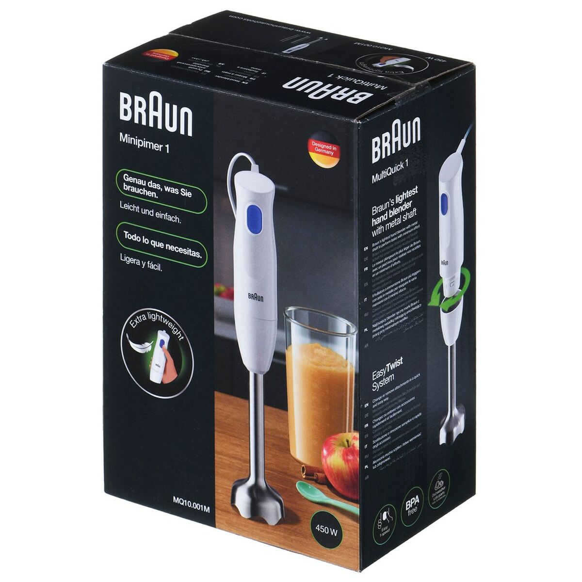 Batidora de Vaso Braun MQ10.001MWH Blanco 450 W