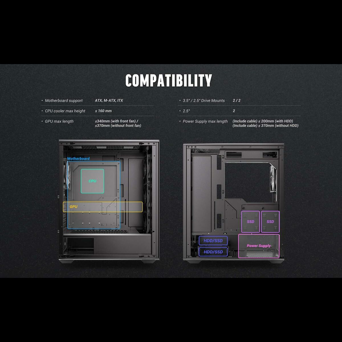 Caja Semitorre ATX Antec AX85 ARGB Negro