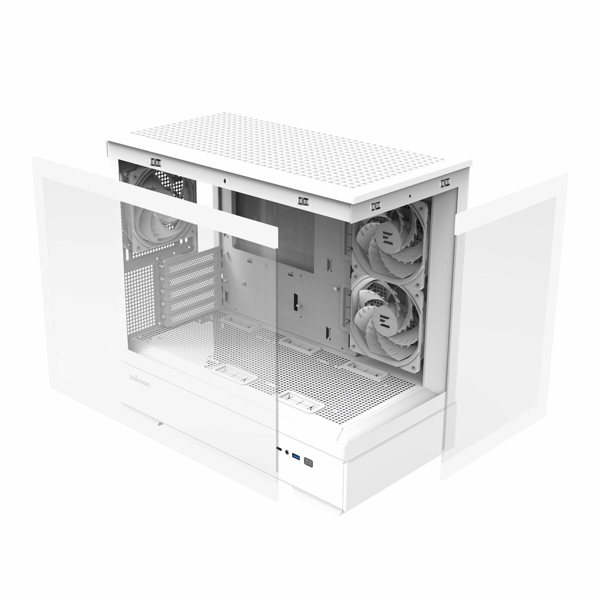 Caja Semitorre ATX Zalman P30 V2 Blanco