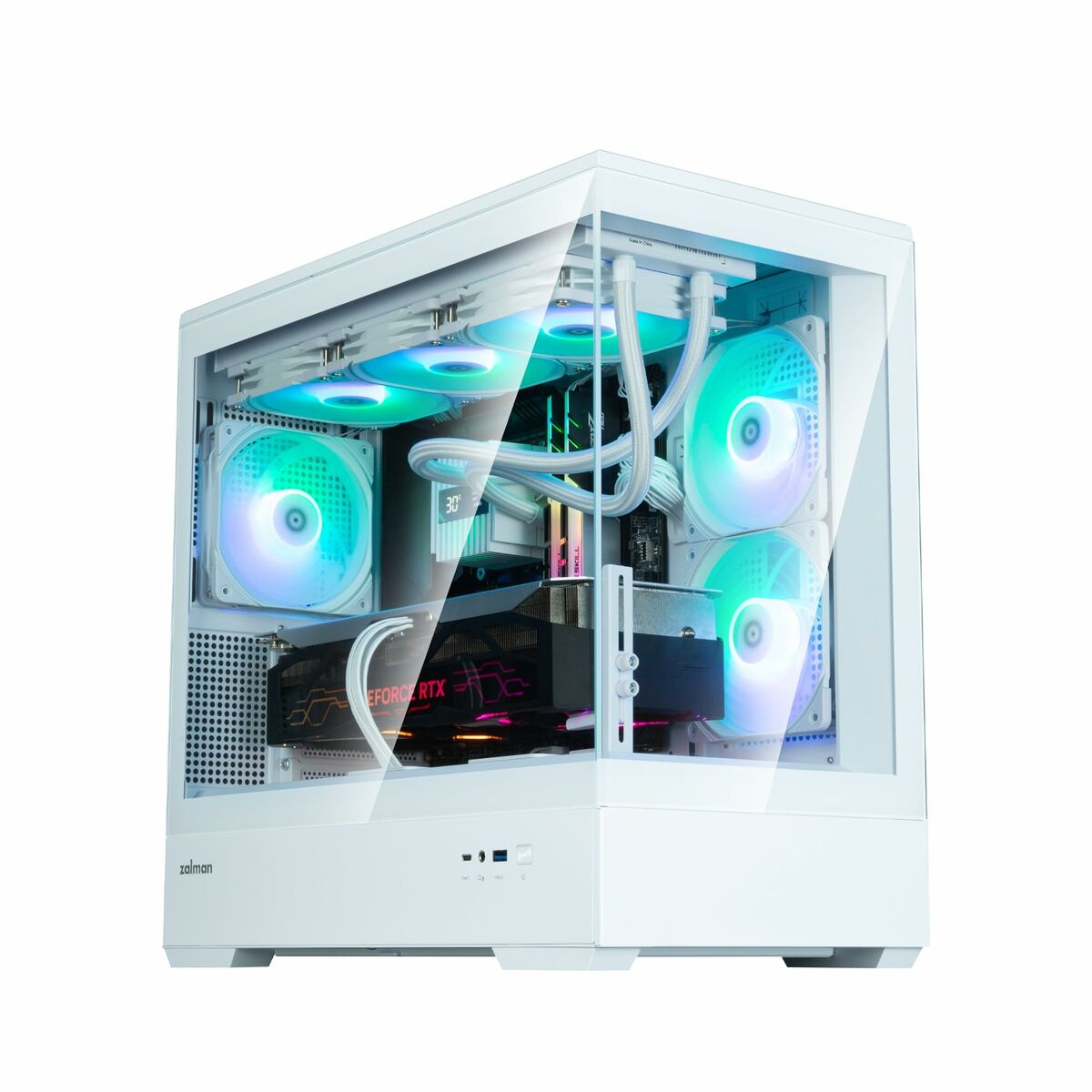 Caja Semitorre ATX Zalman P30 V2 Blanco