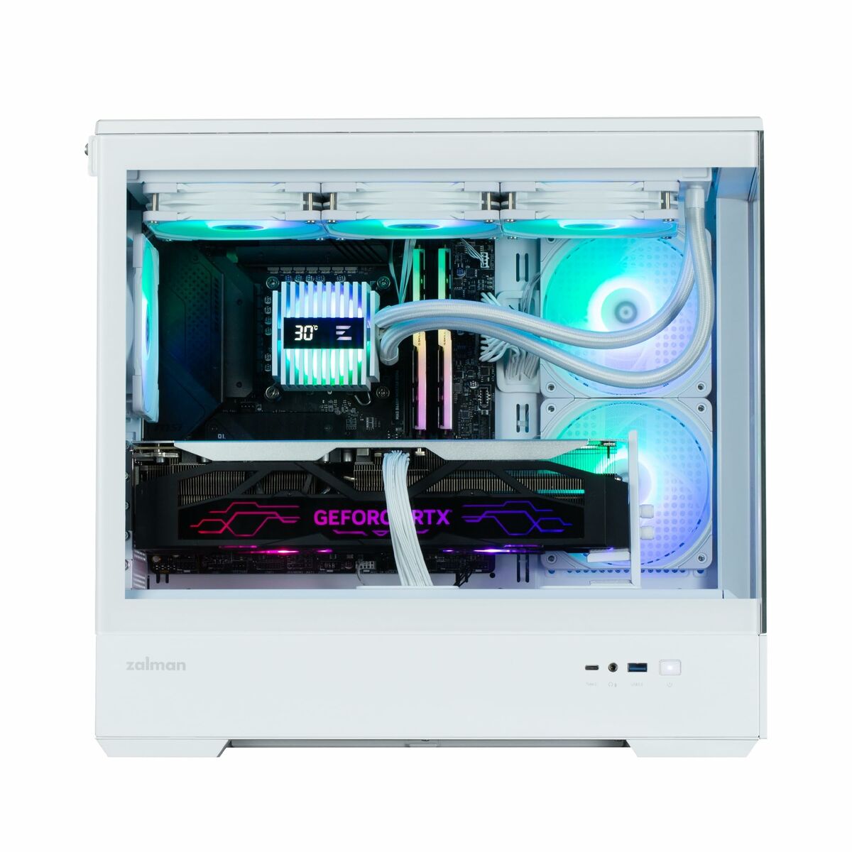 Caja Semitorre ATX Zalman P30 V2 Blanco