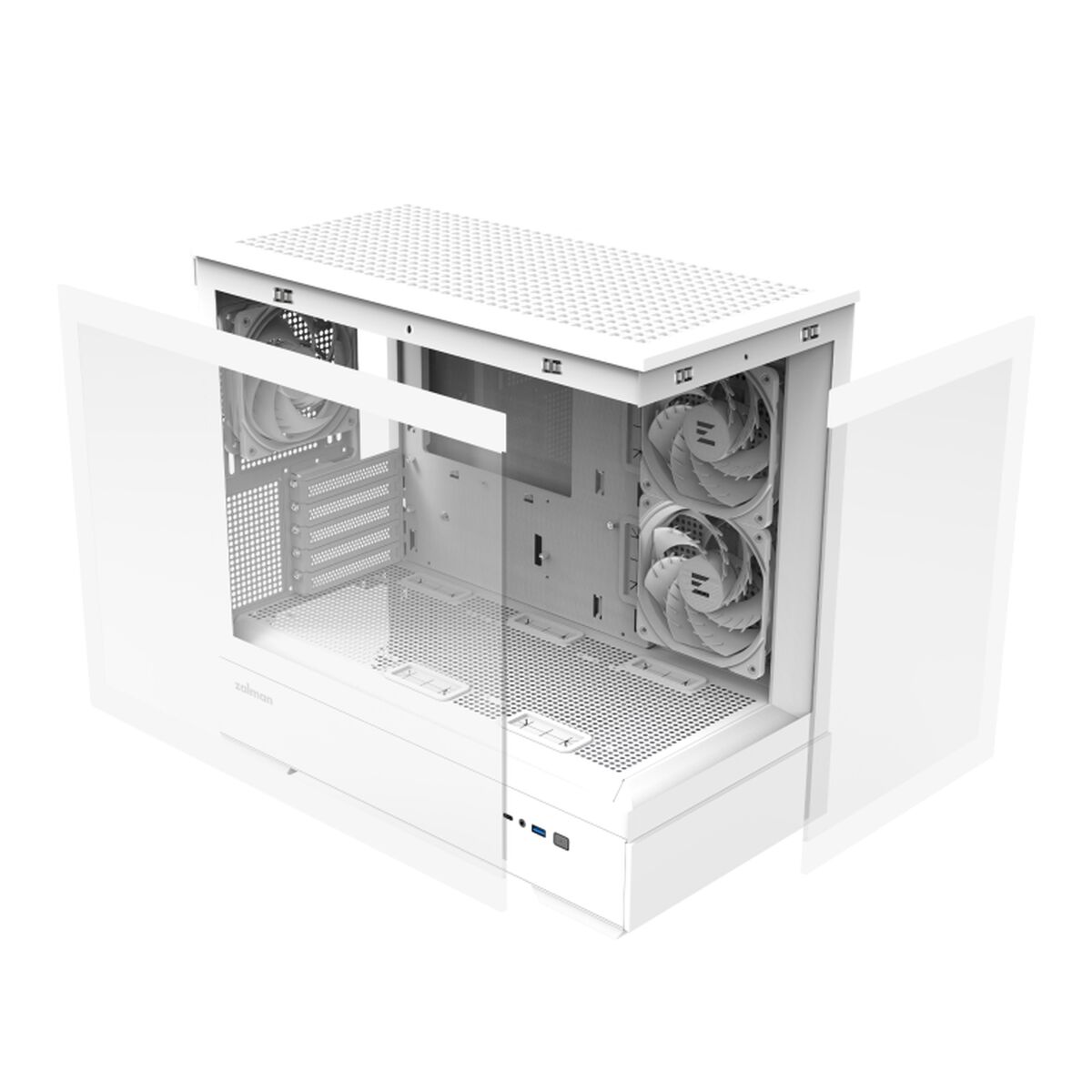 Caja Semitorre ATX Zalman P30 V2 Blanco