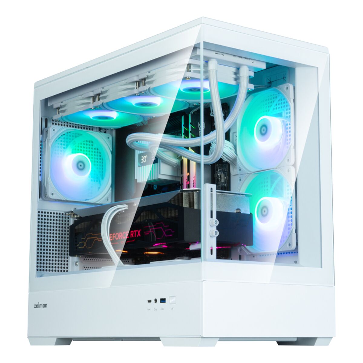 Caja Semitorre ATX Zalman P30 V2 Blanco
