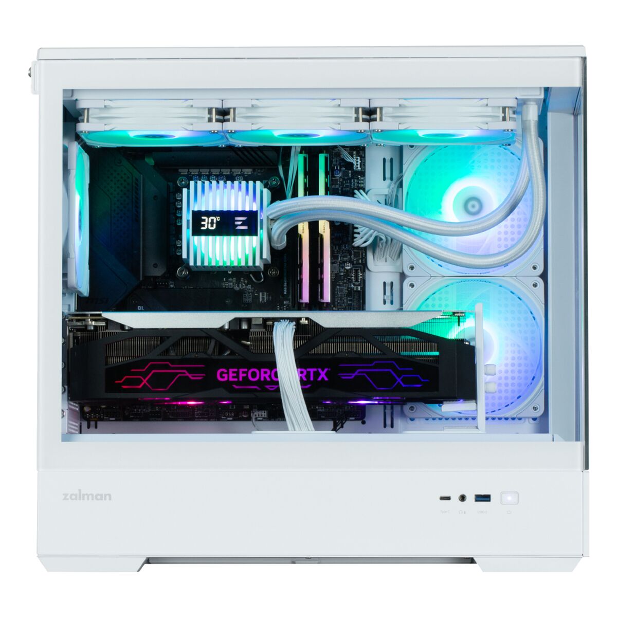 Caja Semitorre ATX Zalman P30 V2 Blanco