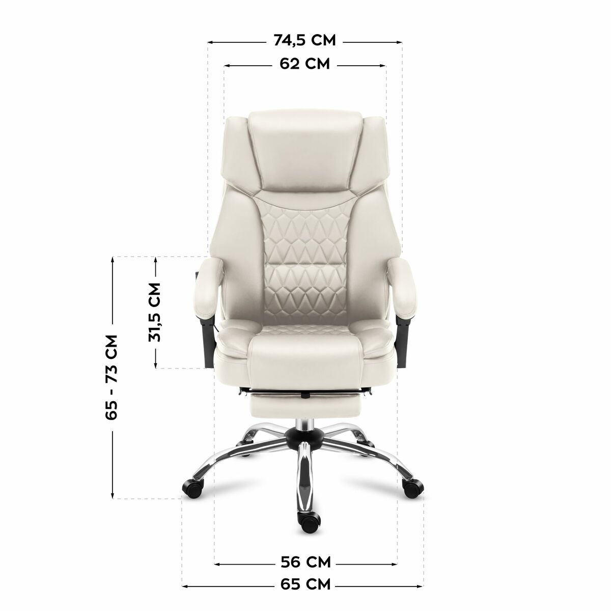 Silla de Oficina Mark Adler MA-BOSS 6.0 BEIGE Blanco
