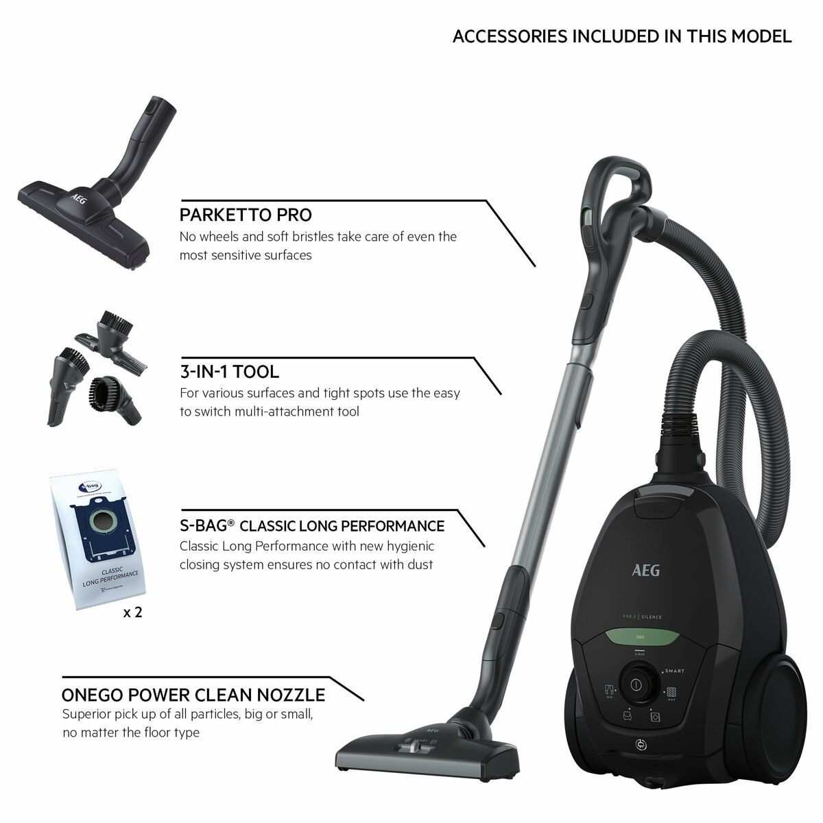 Aspiradora AEG VX82-1-ÖKO Negro 600 W