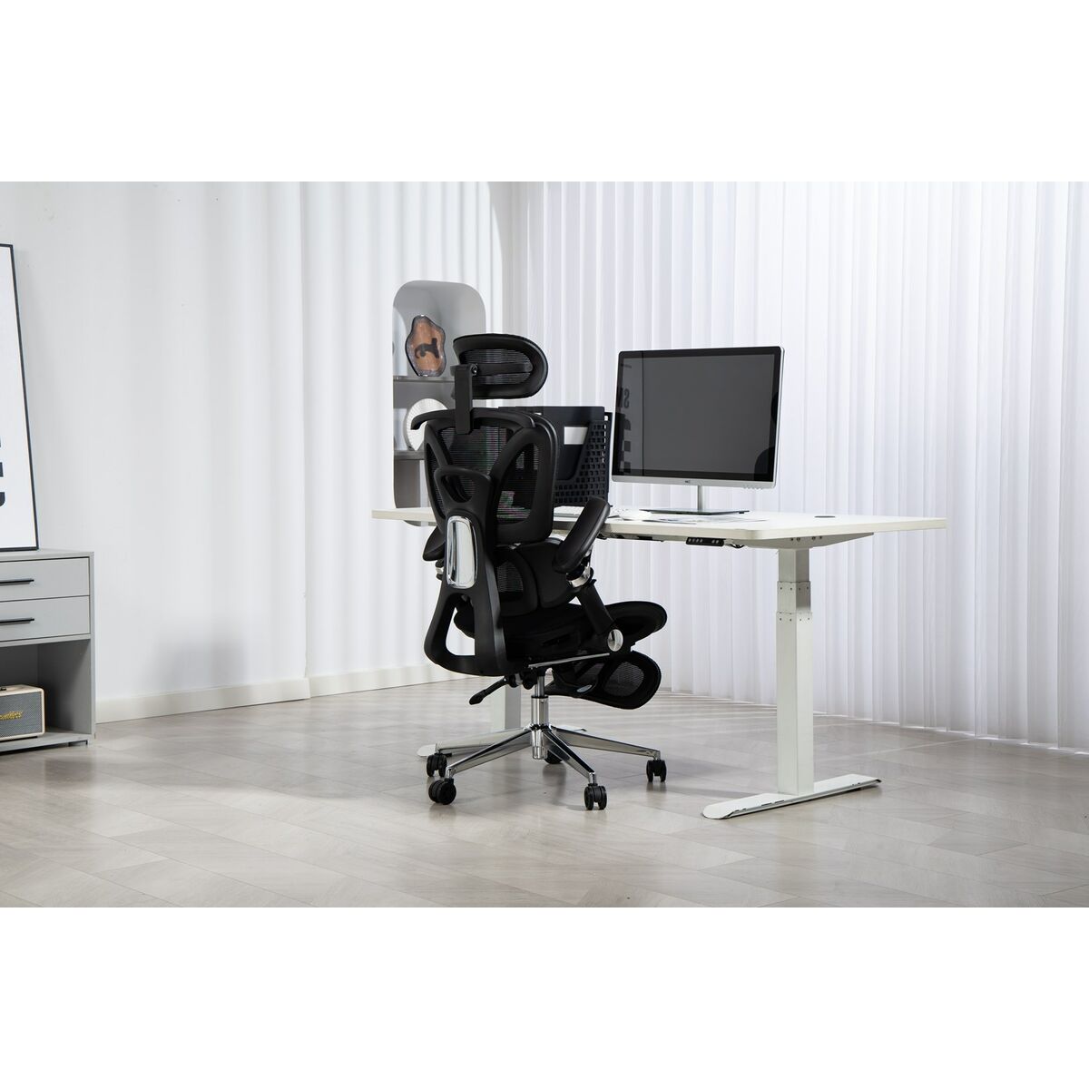Silla de Oficina Activejet YK848 BK Negro Plateado 1 Pieza