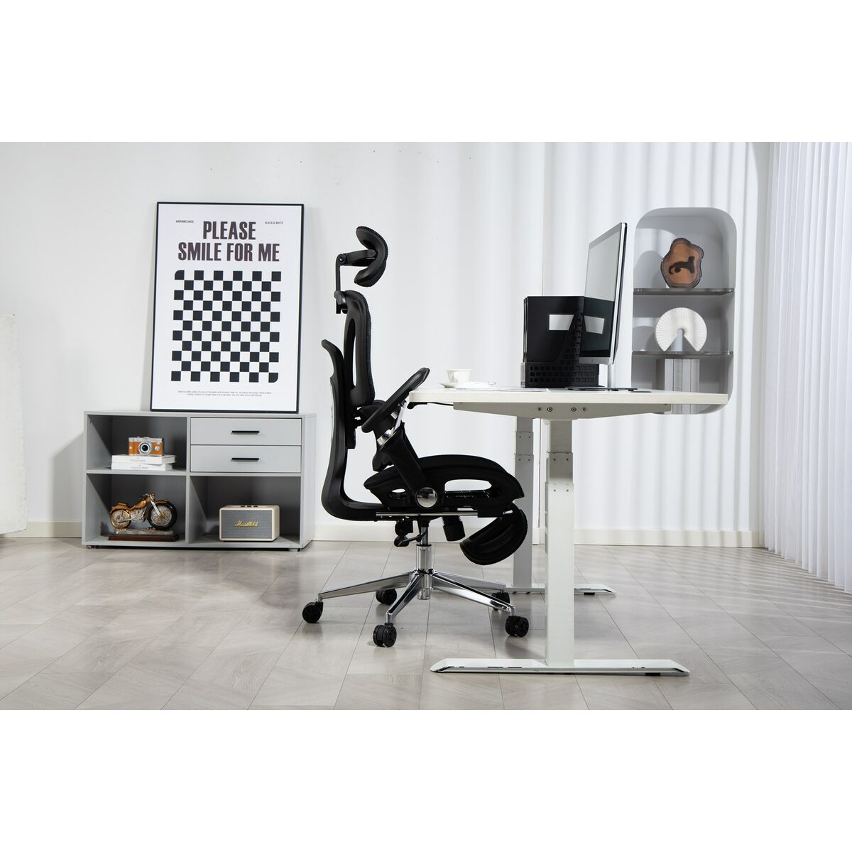 Silla de Oficina Activejet YK848 BK Negro Plateado 1 Pieza