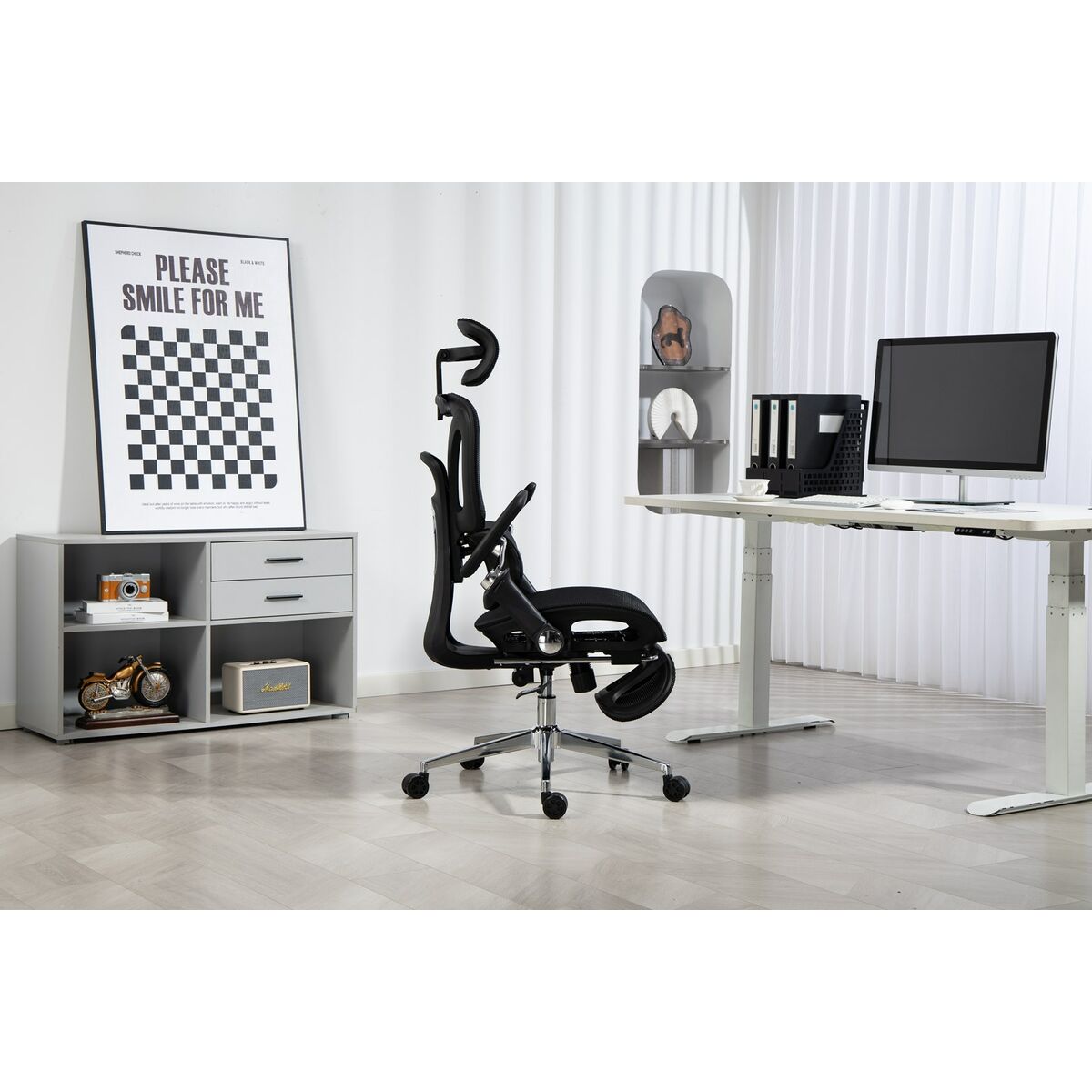 Silla de Oficina Activejet YK848 BK Negro Plateado 1 Pieza