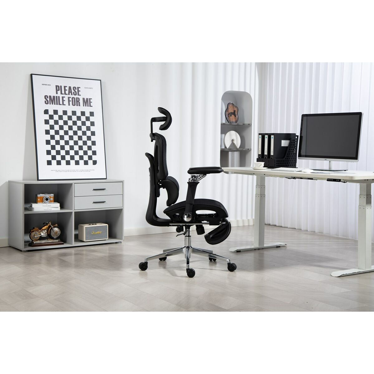 Silla de Oficina Activejet YK848 BK Negro Plateado 1 Pieza