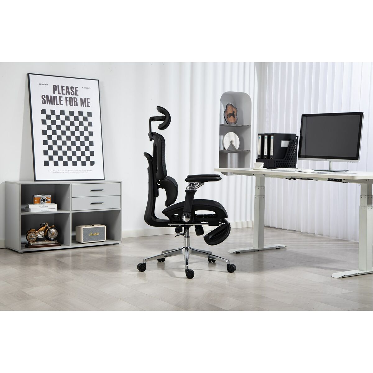 Silla de Oficina Activejet YK848 BK Negro Plateado 1 Pieza