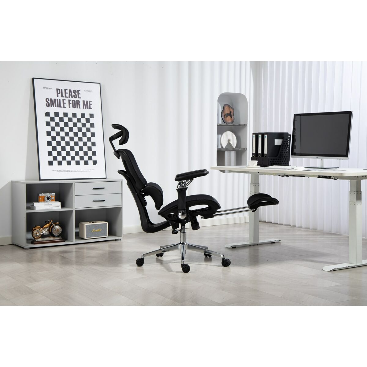 Silla de Oficina Activejet YK848 BK Negro Plateado 1 Pieza