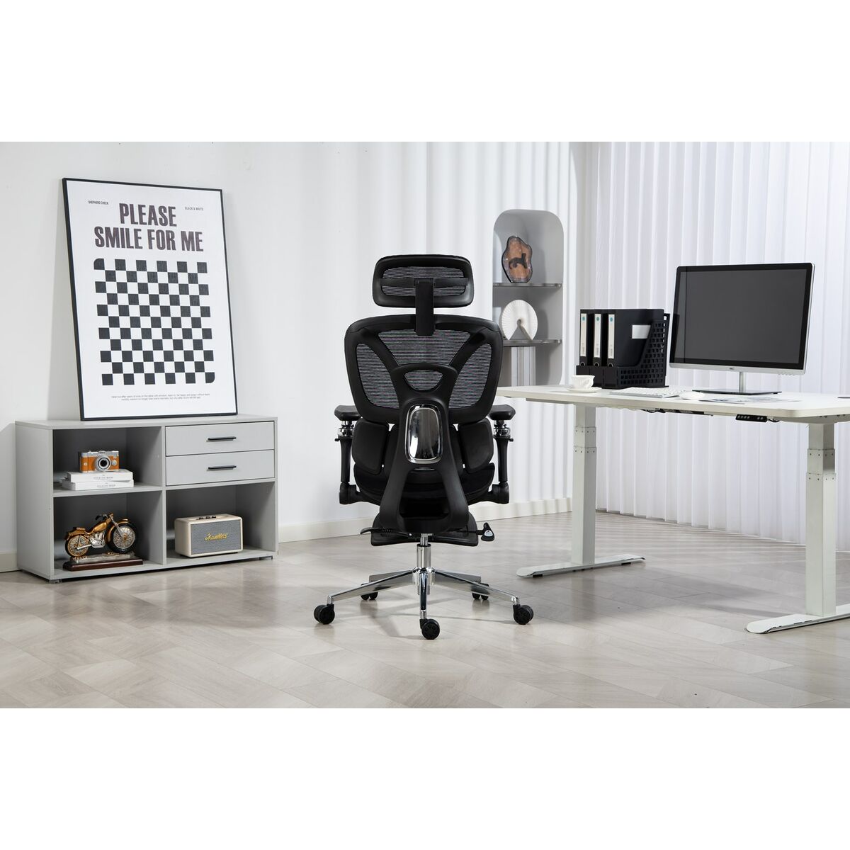 Silla de Oficina Activejet YK848 BK Negro Plateado 1 Pieza