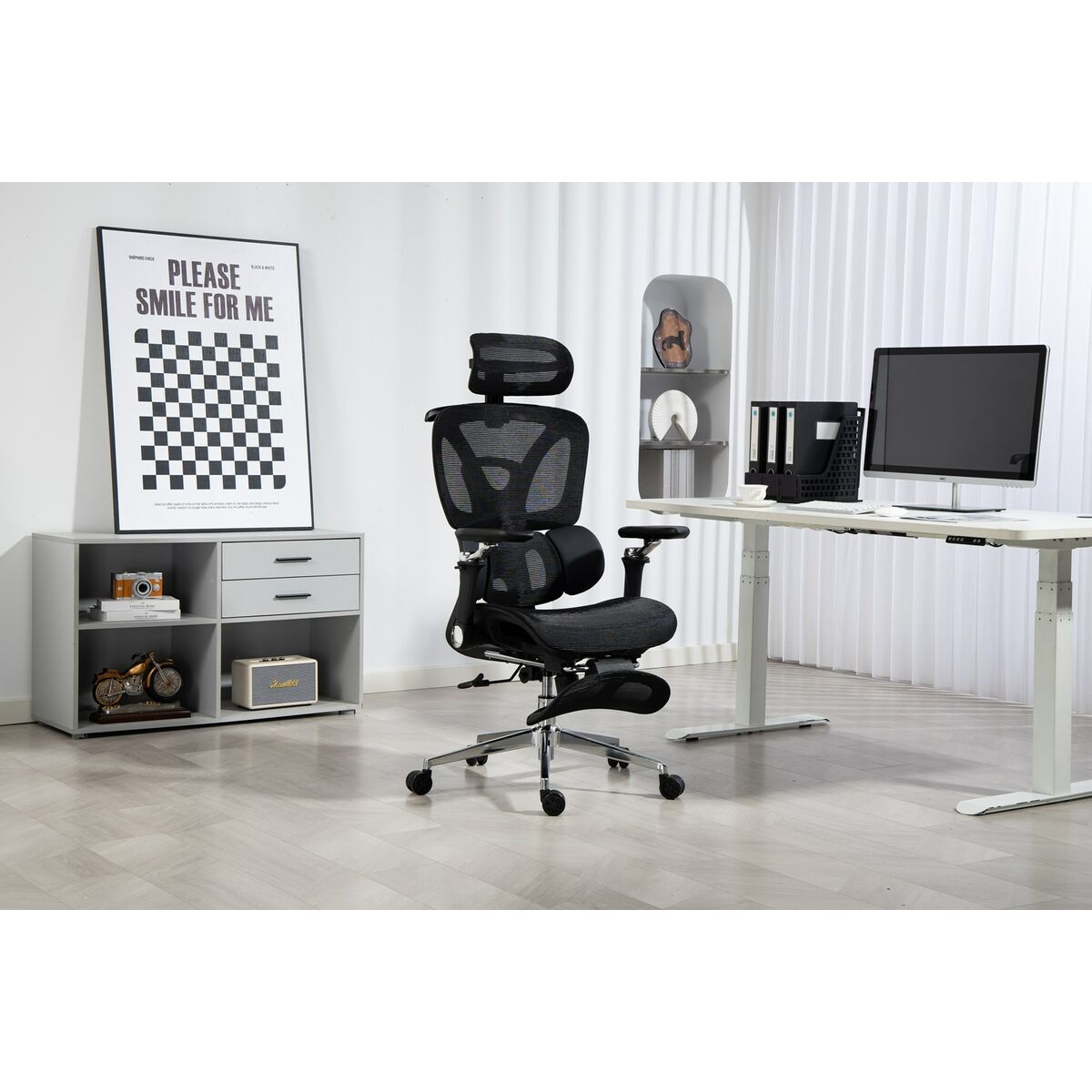 Silla de Oficina Activejet YK848 BK Negro Plateado 1 Pieza