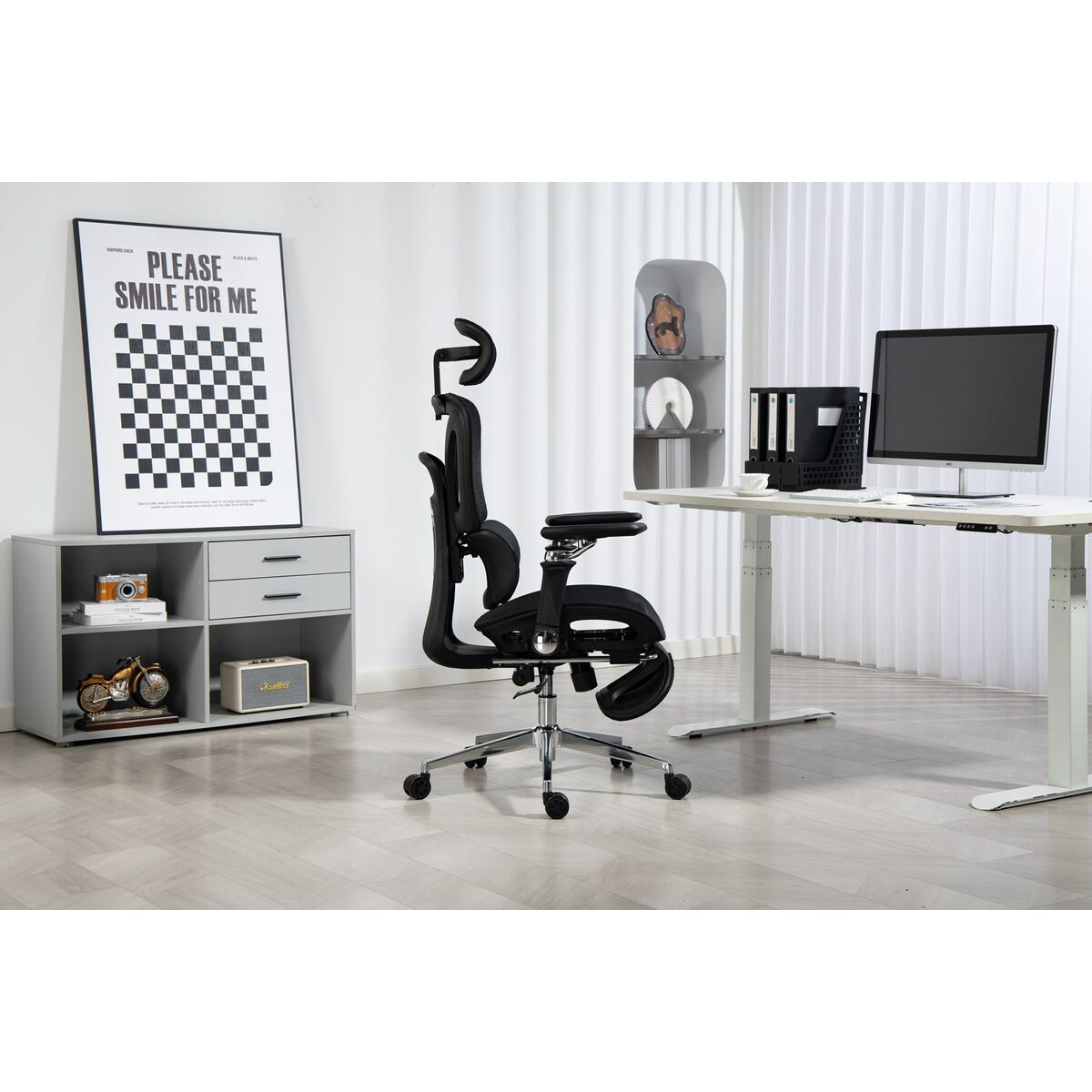 Silla de Oficina Activejet YK848 BK Negro Plateado 1 Pieza