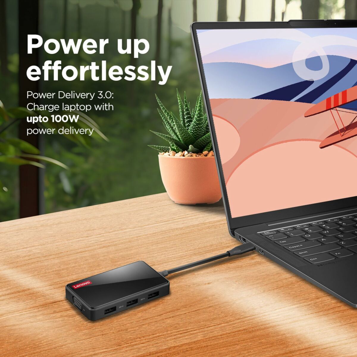Hub USB Lenovo GX91M73945 Negro 100 W