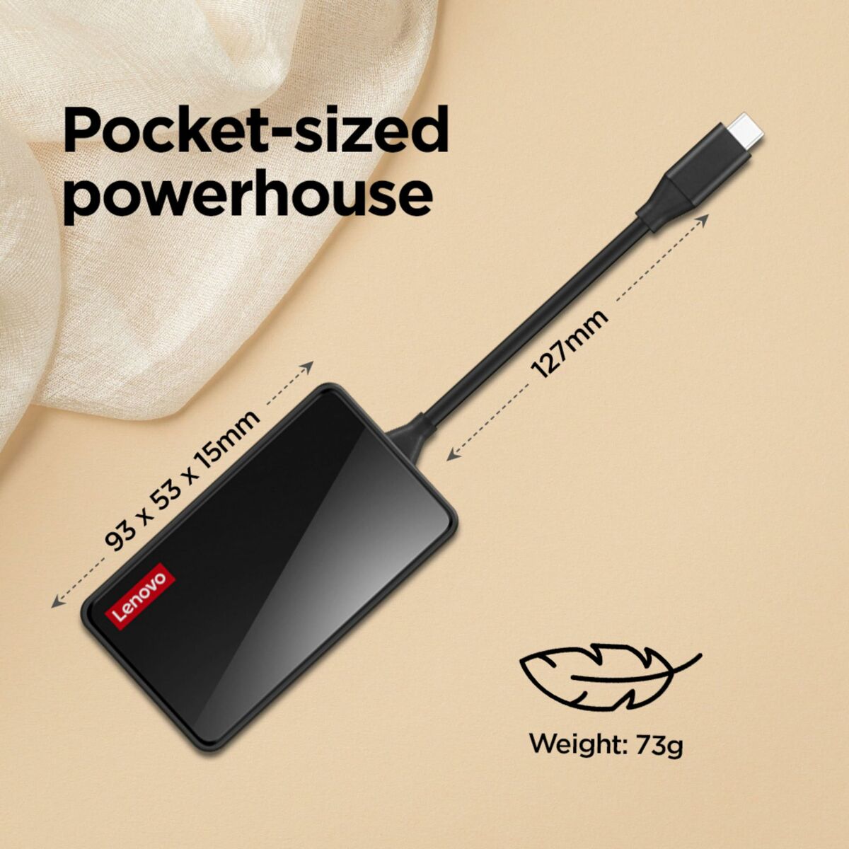 Hub USB Lenovo GX91M73945 Negro 100 W