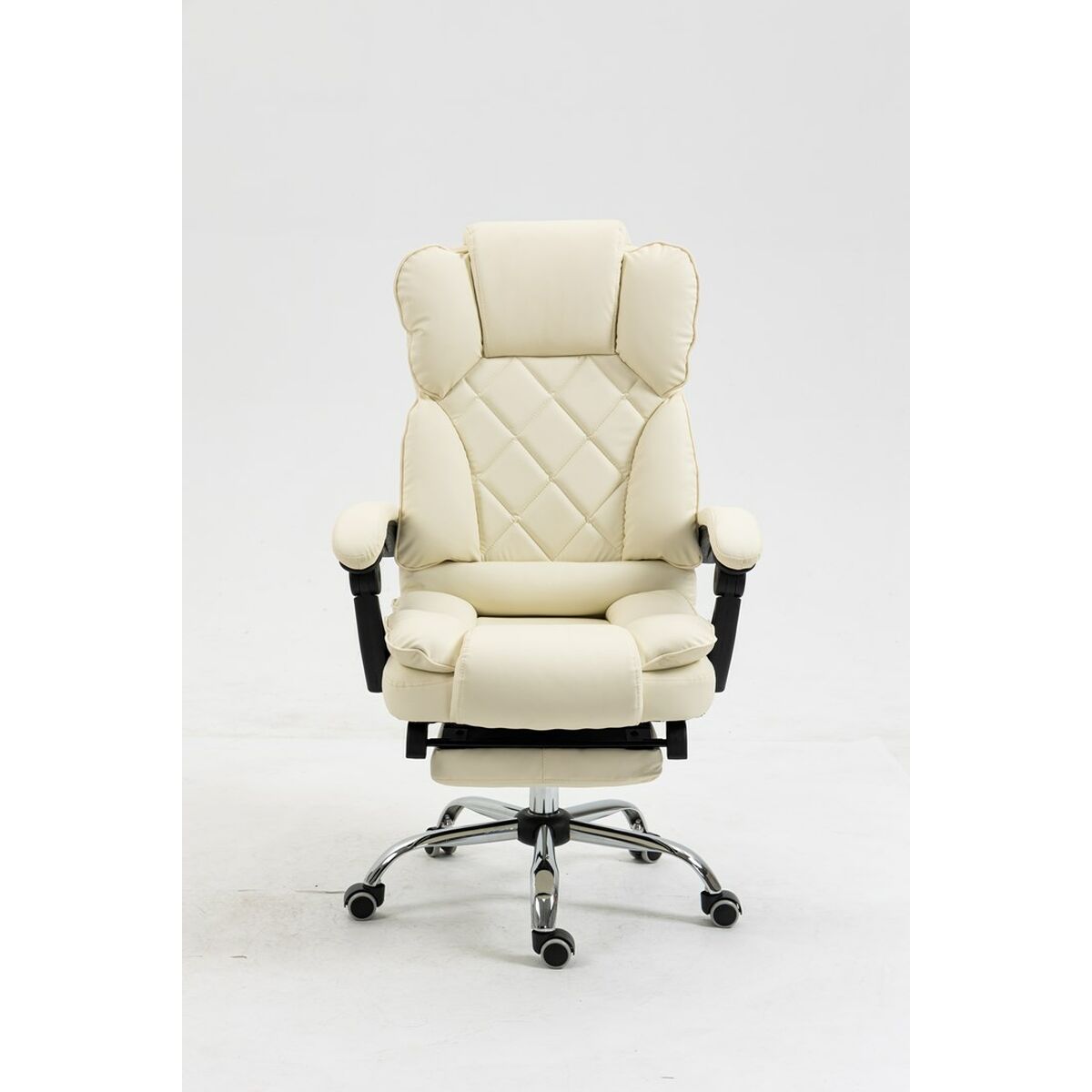 Silla de Oficina Activejet YK7416 BE Negro Beige Plateado