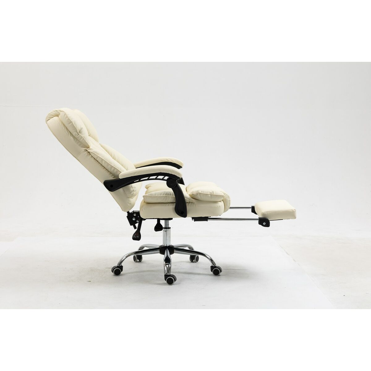Silla de Oficina Activejet YK7416 BE Negro Beige Plateado