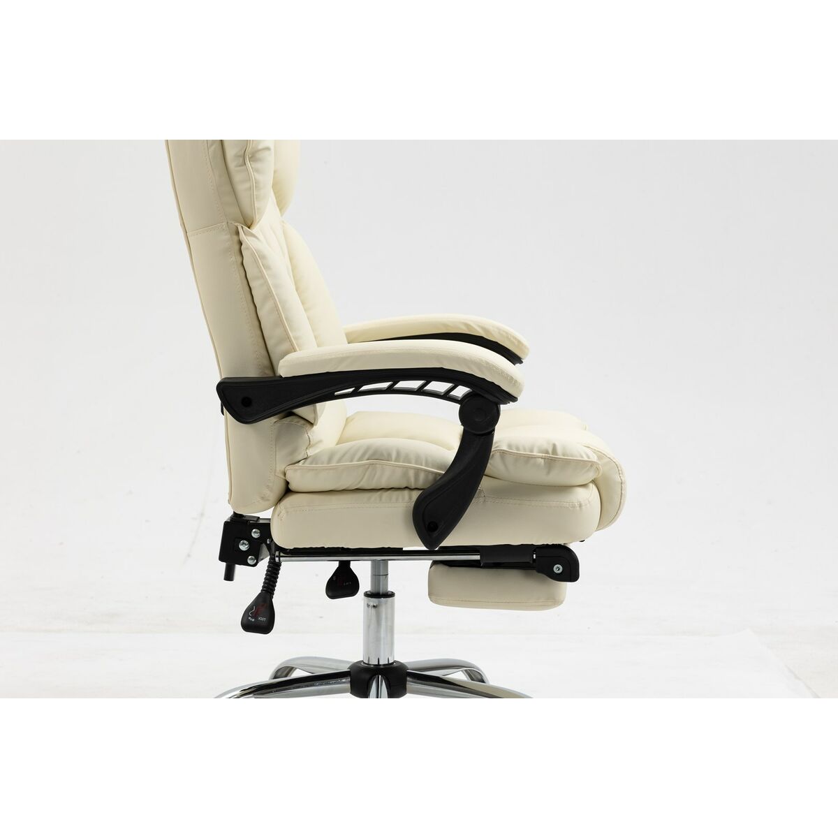 Silla de Oficina Activejet YK7416 BE Negro Beige Plateado