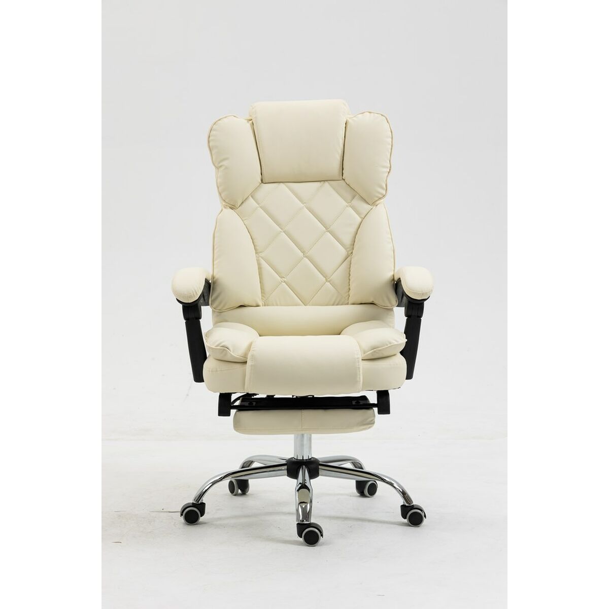 Silla de Oficina Activejet YK7416 BE Negro Beige Plateado