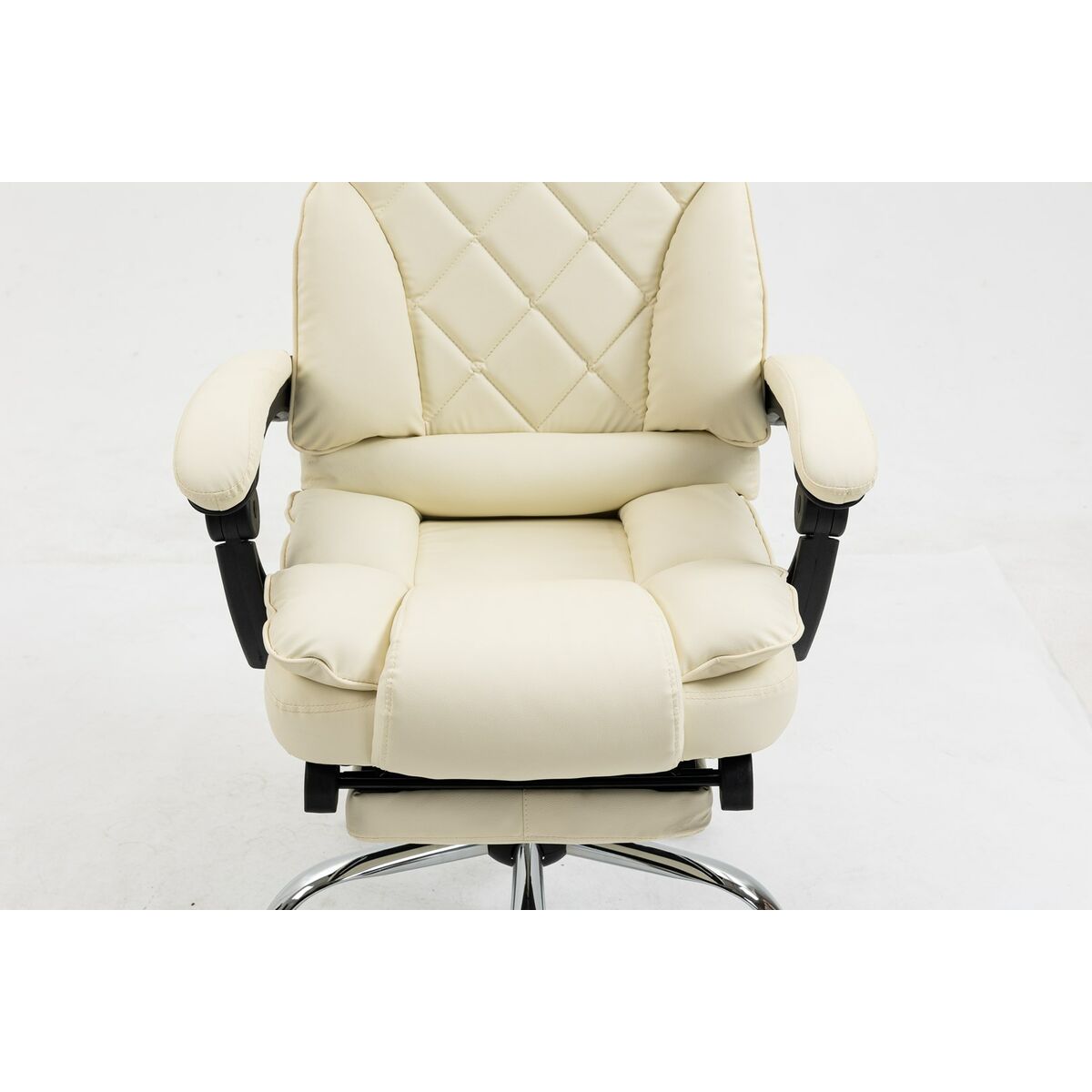 Silla de Oficina Activejet YK7416 BE Negro Beige Plateado