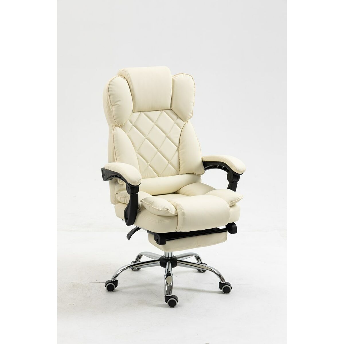 Silla de Oficina Activejet YK7416 BE Negro Beige Plateado