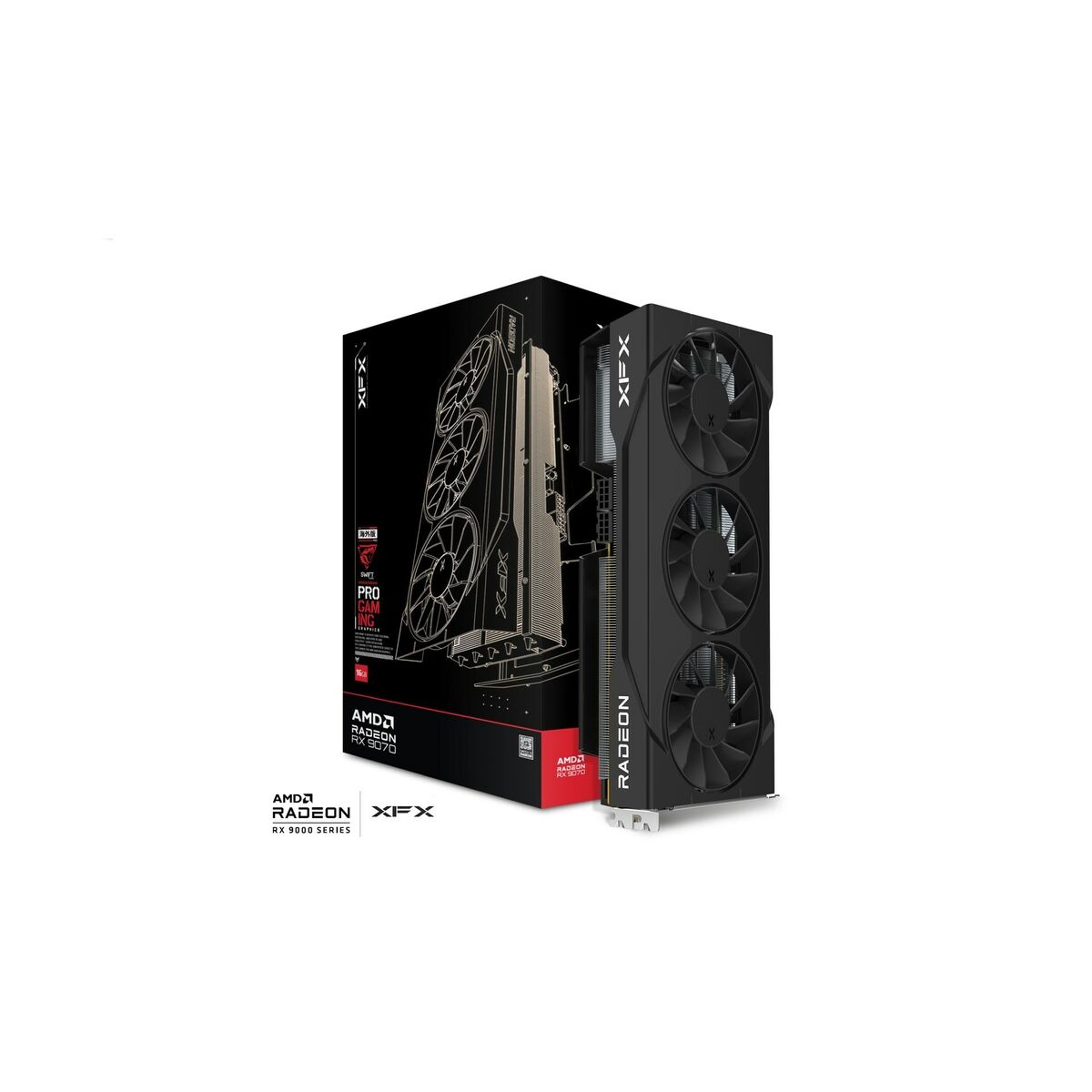 Tarjeta Gráfica XFX RX-97SWFT3B7 RADEON RX 9070 16 GB GDDR6