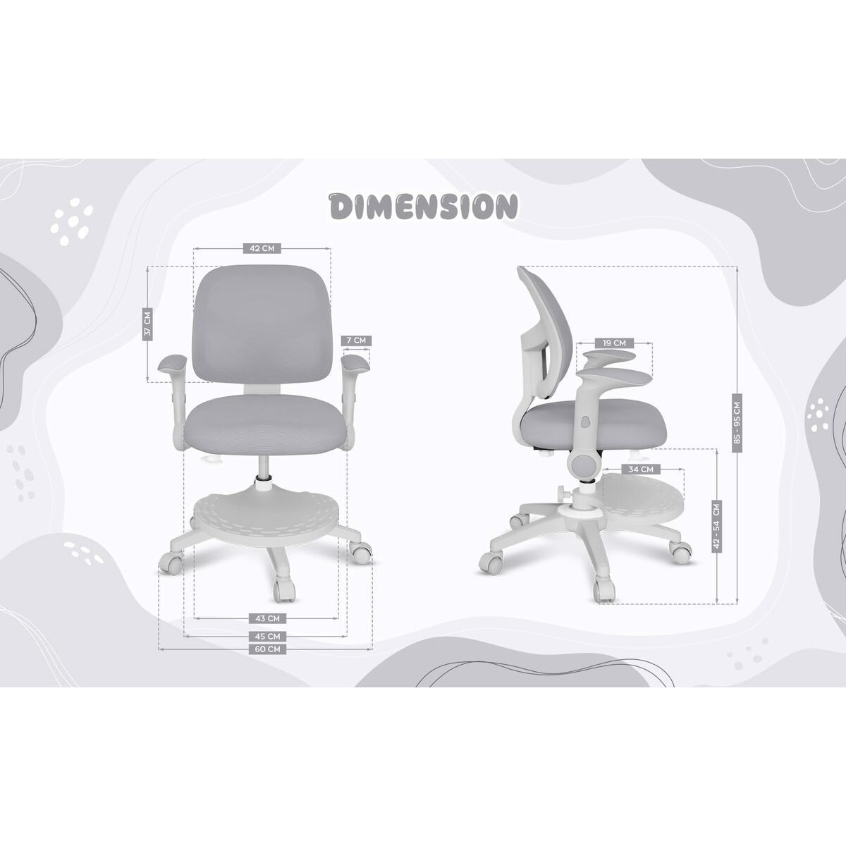 Silla de Oficina Mark Adler MA-JUNIOR 5.0 GREY Gris