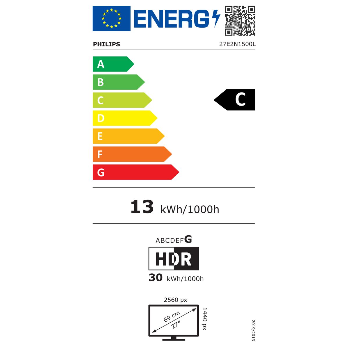 Monitor Gaming Philips 27 IPS 2560X1440 QHD 16:9 75HZ MNTR Quad HD 27"