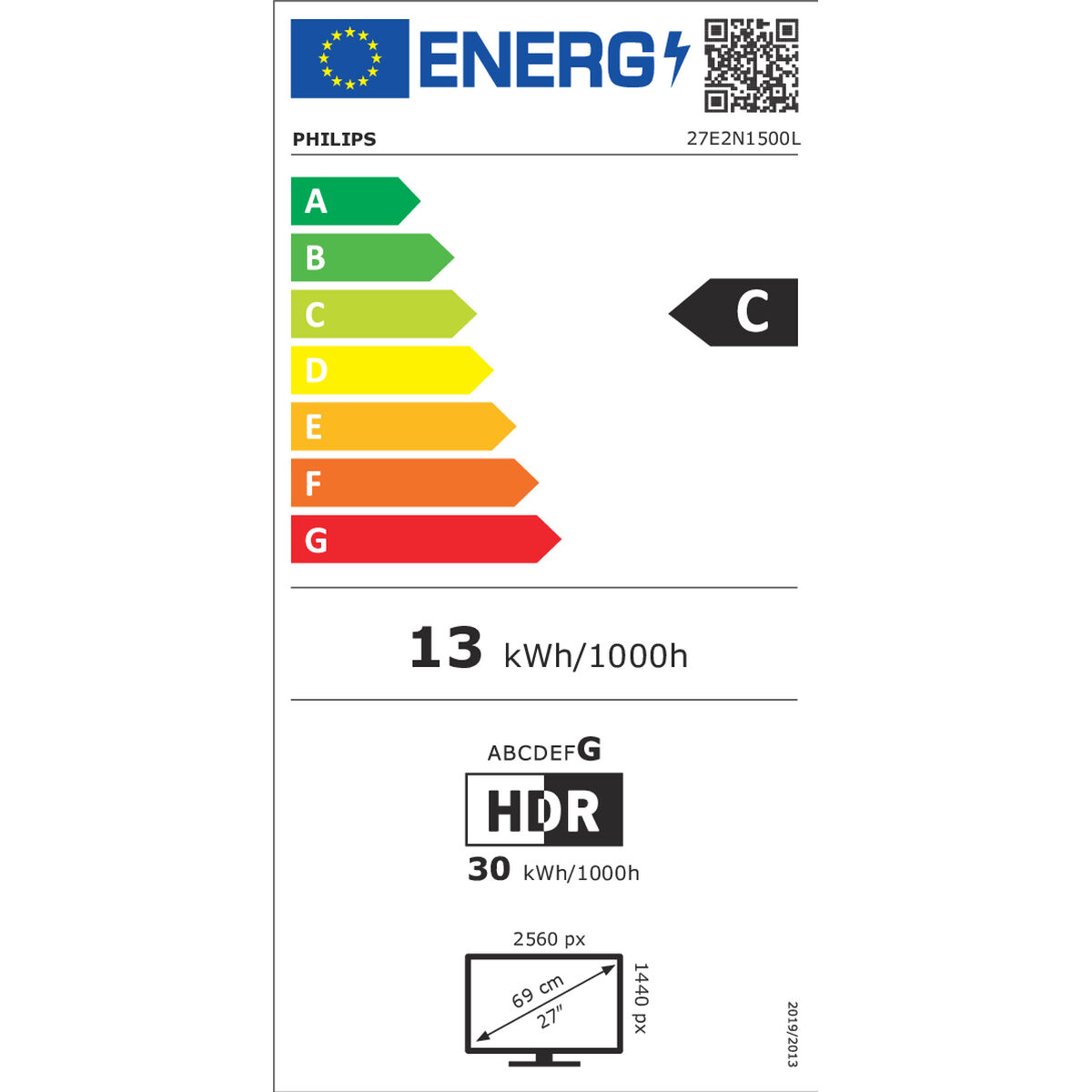 Monitor Gaming Philips 27 IPS 2560X1440 QHD 16:9 75HZ MNTR Quad HD 27"