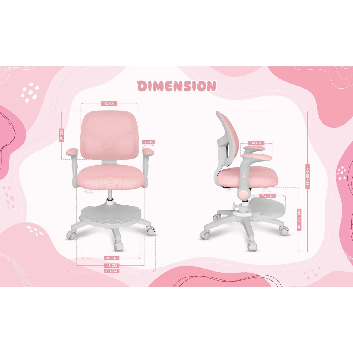 Silla de Oficina Mark Adler MA-JUNIOR 5.0 PINK Rosa