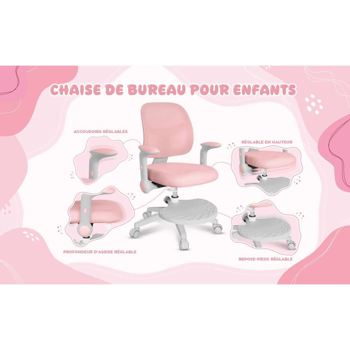 Silla de Oficina Mark Adler MA-JUNIOR 5.0 PINK Rosa