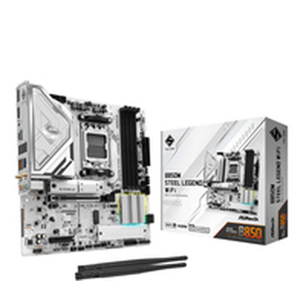 Placa Base ASRock B850M Steel Legend WiFi Intel Wi-Fi 6 AMD AM5 AMD B850